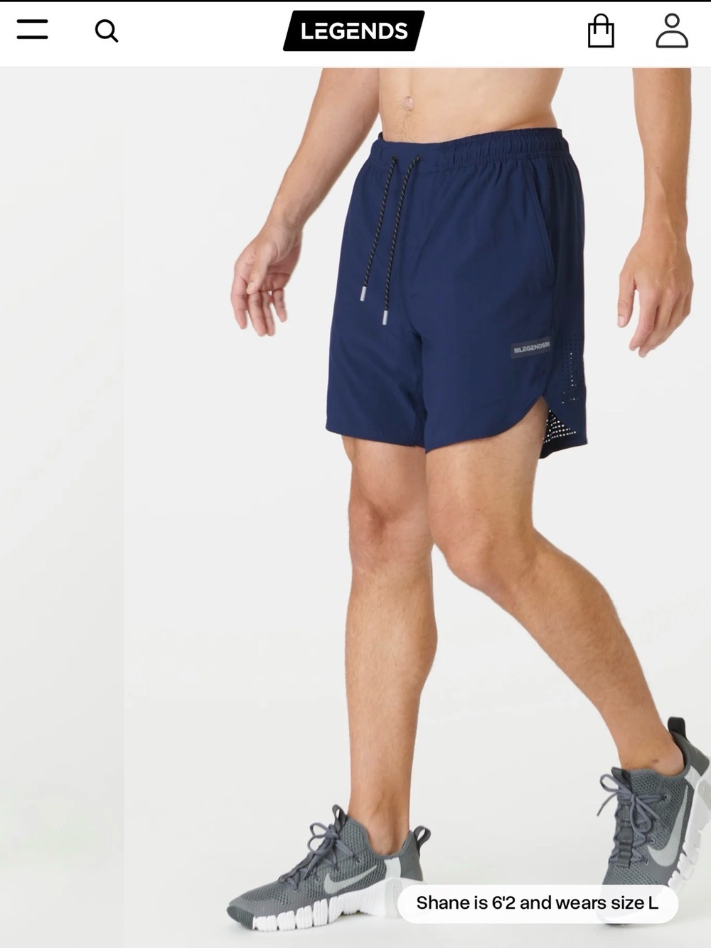 Legends Luka Shorts Men’s Athletic Workout Liner 5” Navy , Small